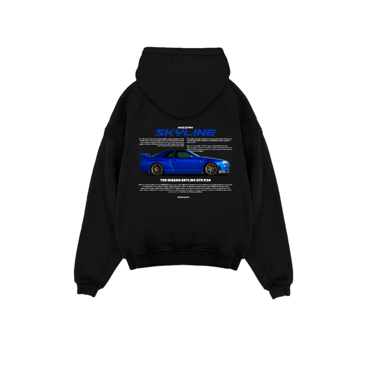 Moletom Nissan Skyline GTR R34 Blue