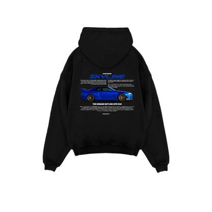 Moletom Nissan Skyline GTR R34 Blue