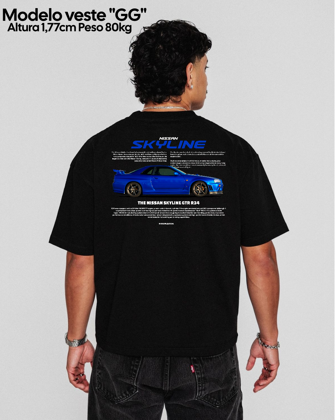 Oversized - Nissan Skyline GTR R34 Blue